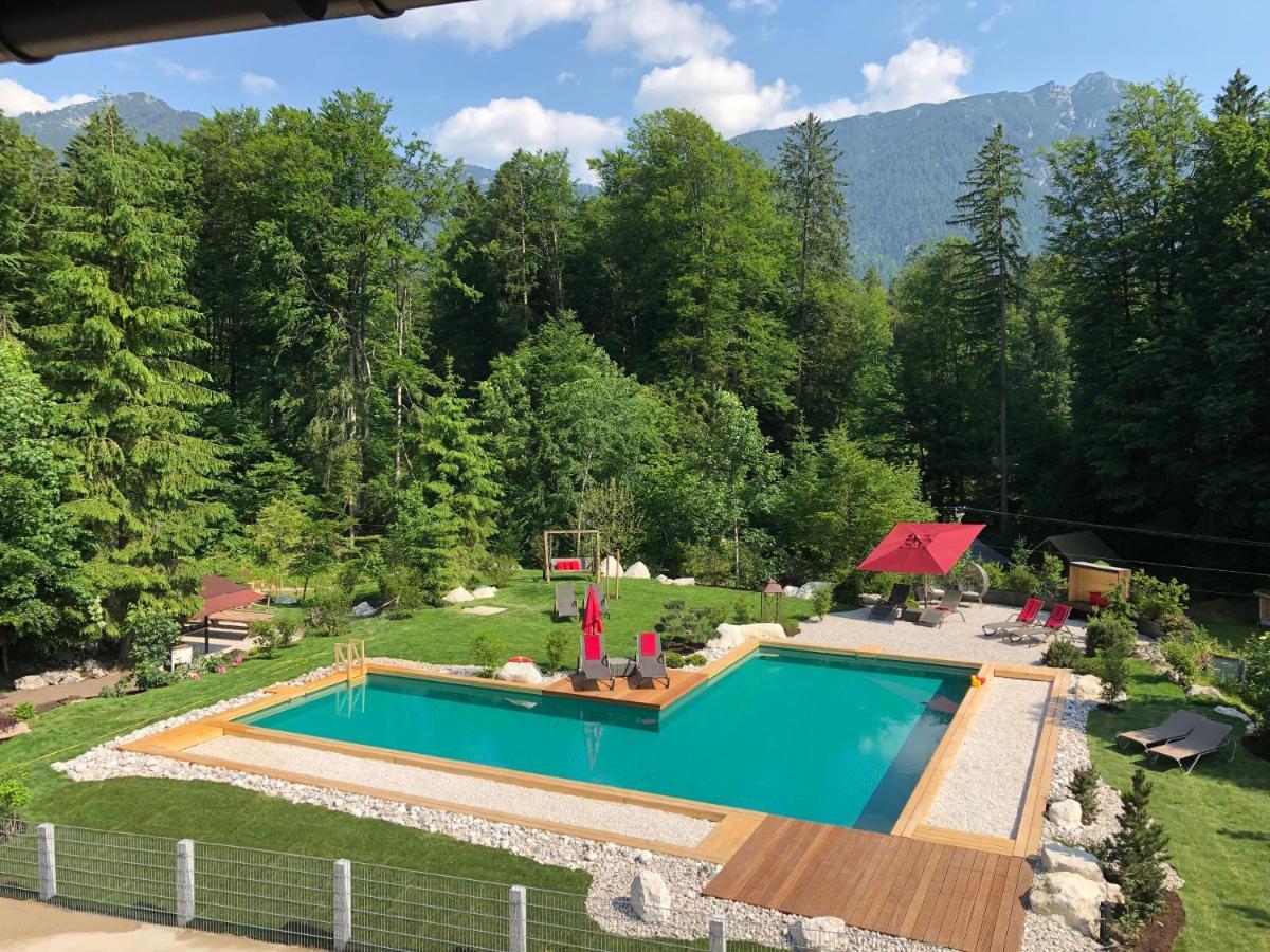 Bayern Resort Hotel - Adults Only - Mit Zugspitzblick - Eibsee-Naehe - Wellnessbereich - Naturpool Im Sommer Grainau Eksteriør billede