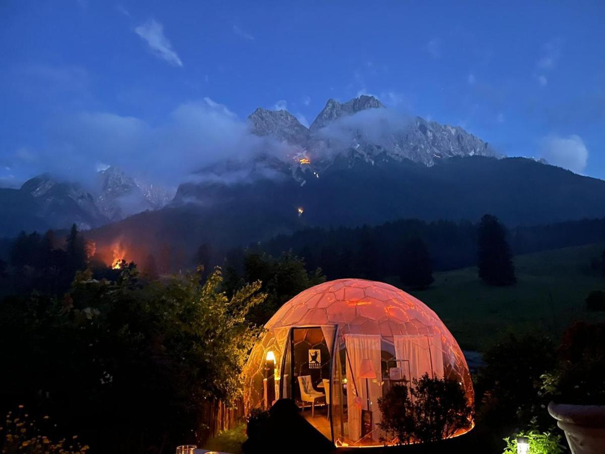 Bayern Resort Hotel - Adults Only - Mit Zugspitzblick - Eibsee-Naehe - Wellnessbereich - Naturpool Im Sommer Grainau Eksteriør billede