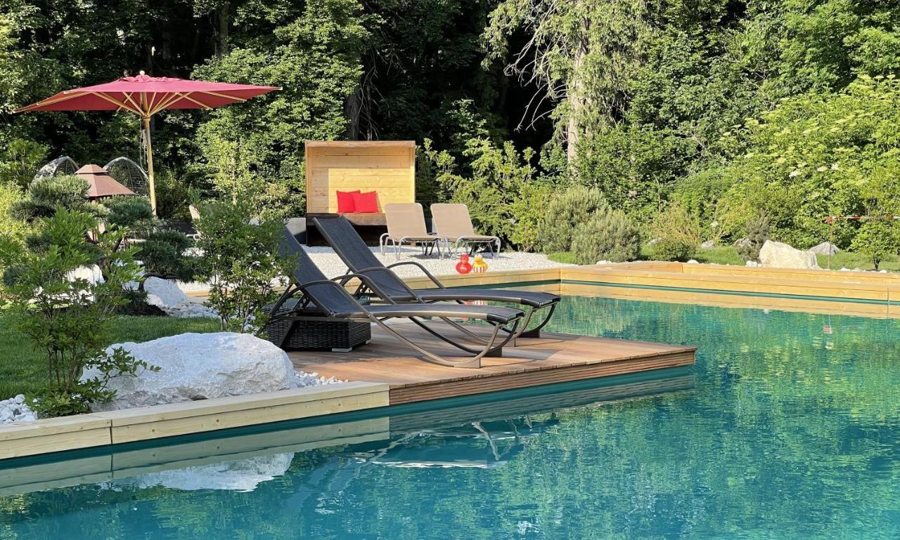 Bayern Resort Hotel - Adults Only - Mit Zugspitzblick - Eibsee-Naehe - Wellnessbereich - Naturpool Im Sommer Grainau Eksteriør billede