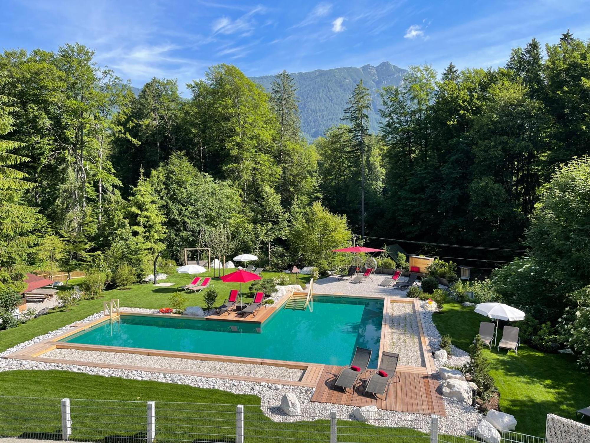 Bayern Resort Hotel - Adults Only - Mit Zugspitzblick - Eibsee-Naehe - Wellnessbereich - Naturpool Im Sommer Grainau Eksteriør billede